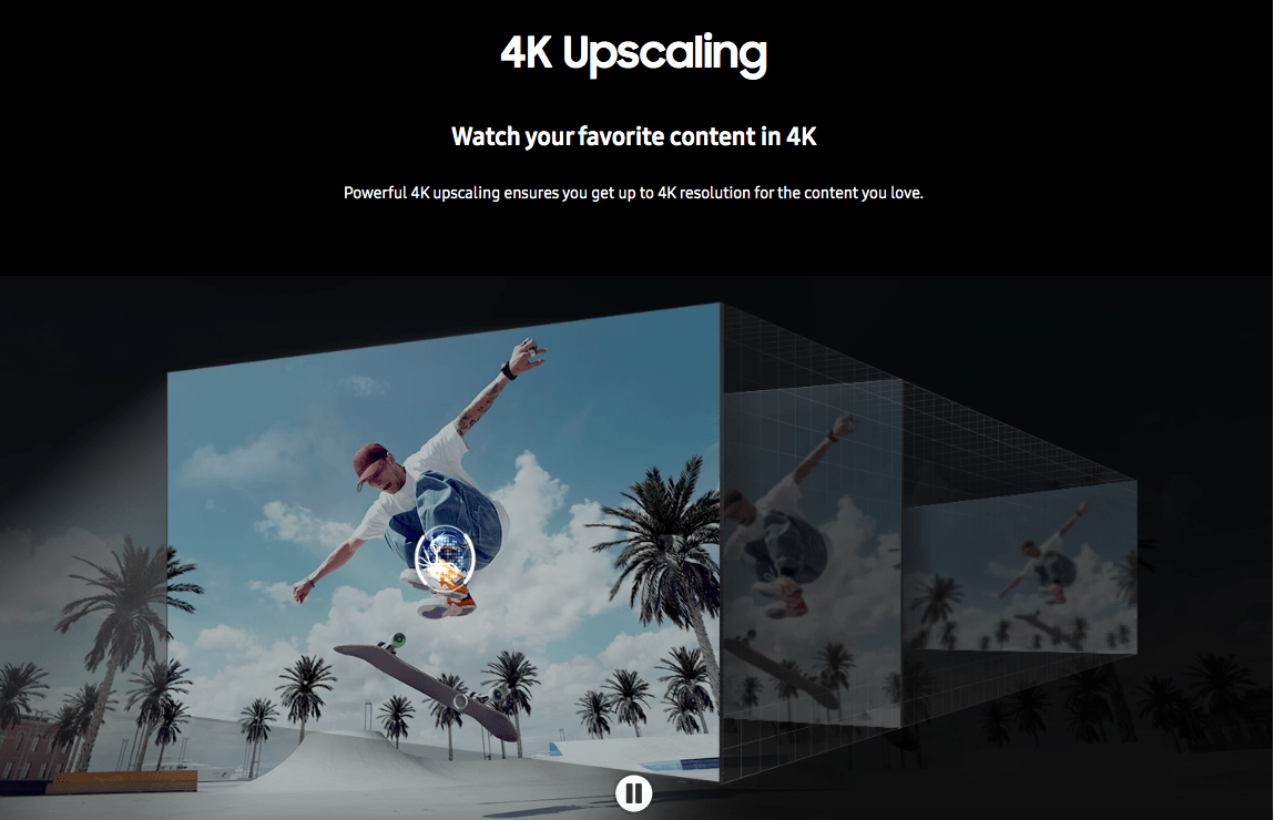 Gamer experiencing smooth, low-lag gameplay on Samsung 55 inch DU8000 4K Smart TV with Motion Xcelerator.
