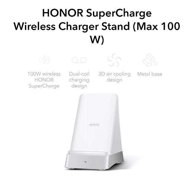 Honor SuperCharge Wireless Charger Stand (Max 100W) – White