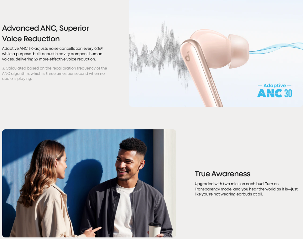 ANKERLiberty５ Soundcore By Anker Liberty 5 NC, A3957H51 - Pink| Dream 2000