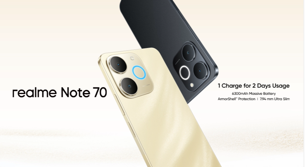 Realme Note 70, 4GB Ram, 128GB - Beach Gold| Dream 2000