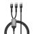 Recci RTC-T16 Cable 2-in-1 USB-C & Lightning - 1.2M - Black