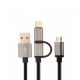 Buddy Cable 2 In 1 Micro + Type-C Charging CD20 - Black