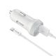 COMMA MP-83-1 Charger Car 2USB with Lighting Cable - White
