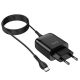 HOCO Wall charger C72Q Plug set with cable Type-C - Black