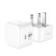 Recci Charger  Home Adapter Type-C 20W Usb-C 3 Pain Rct-P05U 00CM Ghost RTC-P10CL - White