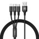 Recci RCS-D120 Fast Wind 3 in 1 USB Cable - 1.2M