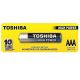 Toshiba Battery High Power Alkaline LR03GCP BP1*10 AAA 