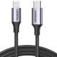 UGREEN US304 Cable MFI Type-C to Lightning - 1M - Midnight