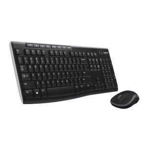 لوجيتك كومبو لوحة مفاتيح وماوس لاسلكي كومبو MK270 - أسود
