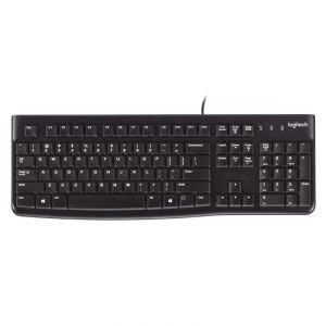 لوحة مفاتيح لوجيتك سلكية K120 - أسود
