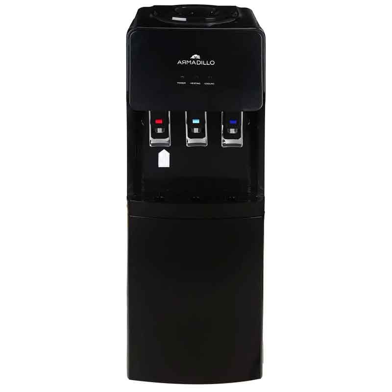 Armadillo Water Dispenser With Refrigerator, 3 Taps, 16 litre , Black -  ARM-WDS-FRI-BK-0000