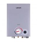 Levon Gas Water Heater, 6 Liters, Digital Display, Adaptor, Without Chimney, Silver