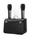 Hoco BS41 Plus Wireless speaker With 2Mic & Coloerful Ligtting Effect - Black