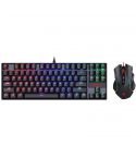 Redragon K552-RGB Tenkeyless Wired Mechanical Gaming Keyboard And Mouse Combo - Black