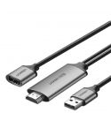 يوجرين 50291 كابل HDMI USB إلى HDMI AV الرقمي - فضي