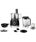 IDO Food Processor, 1000 Watt, 25 Functions, 1.5 Liter, FP1000-BK - Black