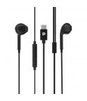 Powerology Stereo USB-C Earphones 1.2M, PSTREPBK - Black