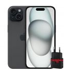 Apple iPhone 15 Plus 6GB RAM, 128GB - Black ( 2 Year Warranty ) + Free Gift Anker P25i & Samsung 25Watt Adapter