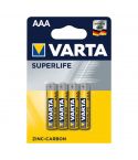 Varta Battery Super Life AAA Zinc Carbon 4 Pieces