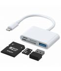 Joyroom Cable  Lightning 4 In 1 To Usb Otg With Sd & Tf Card Reader & Type C Ports S-H142 