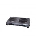 Castle Electric Hot Plate, 2 Burners, 2500 Watt, Black