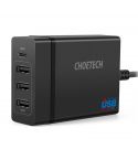 Choetech Charger Adapter 72W 4 Port PD72 - Black 