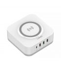 Ldnio Charger Home Wireless 3X USB + USB-C + Disktop 32W - White