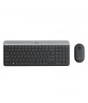 Logitech Combo Keyboard & Mouse Wireless Arabic MK470 - Black