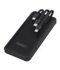 Earldom ET-PB41 Power Bank 10000mAh with 3 Cables - Black