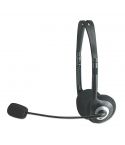 Manhattan Headset Stereo With Microphone 164429 - Black 