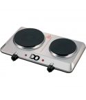 IDO Electric Hot Plate, 1500 Watt, 2 Burners, Silver - HP2E1500-SV