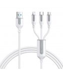 JoyRoom A15 3-IN-1 Cable Fast Charge 3.5A - 1.2M - White