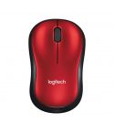 Logitech Mouse Wireless M185 - Black and Red 