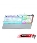 Aula F2058 USB Gaming Keyboard LED Light (AR/ EN) Red Switch - White