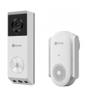 إيزفيز EP3x Pro جرس باب بالفيديو يعمل بالبطارية بدقة 2K – أبيض