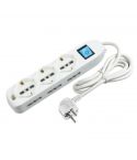 I Lock Power Strip 9 Outlets Sockets (3 SCHUKO + 6 BIPASSO) 2M