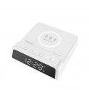 Promate Charge Wireless LED And Alarm Clock With 15w 2 In 1 USB Port Snooz Volume Control 