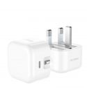 Recci Charger  Home Adapter Type-C 20W Usb-C 3 Pain Rct-P05U 00CM Ghost RTC-P10CL - White