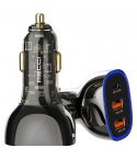 Recci RCC-N18 Journey Transparent Design 93W 3 Ports Car Charger Adapter