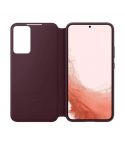 Samsung S22 Plus Cover Clear View - Dark Red