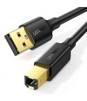 UGREEN Cable USB 2.0 AM TO BM Print 3.M , 10351 - Black