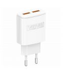 VIDVIE PLE245 Home Charger 2USB 2.4A with Type-C Cable - White