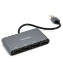 Yesido HB-12 Hub Adapter Cable 4-Ports USB 2.0 High Speed - Black