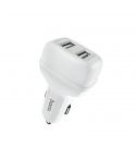 Hoco Z36 Dual Port Car Charger - White