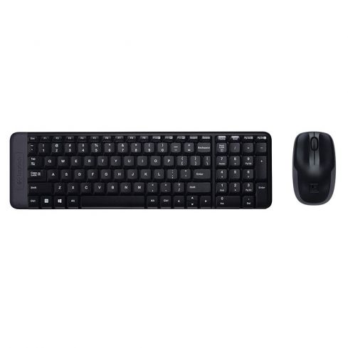 لوجيتك لوحة مفاتيح وماوس لاسلكي  MK220 - أسود