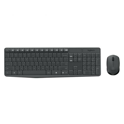 Logitech Keyboard And Mouse Mk235 Wireless - Grey