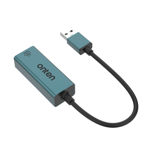 Onten OTN-5225 USB 3.0 to Gigabit Ethernet Adapter - Green