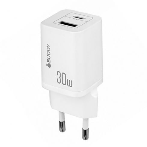 Buddy Charger Home Adapter 30W PD Type-C - White