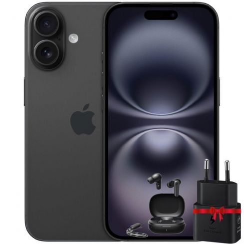 Apple Iphone 16 128GB - Black ( 2 Year Warranty ) + Free Gift Samsung 25Watt Adapter