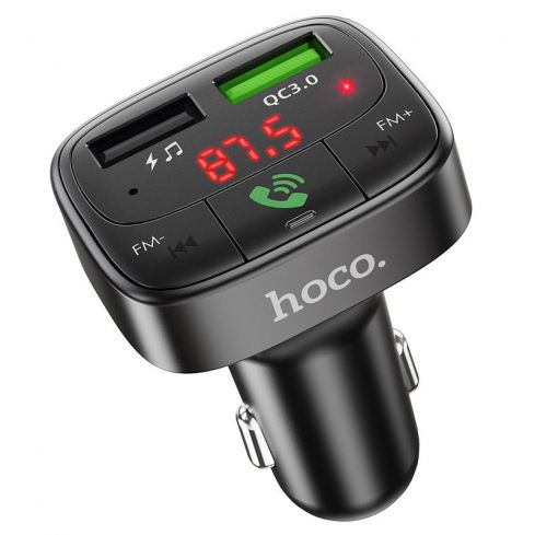 Hoco E59 Promise Car charger QC3.0 BT, FM transmitter - Black